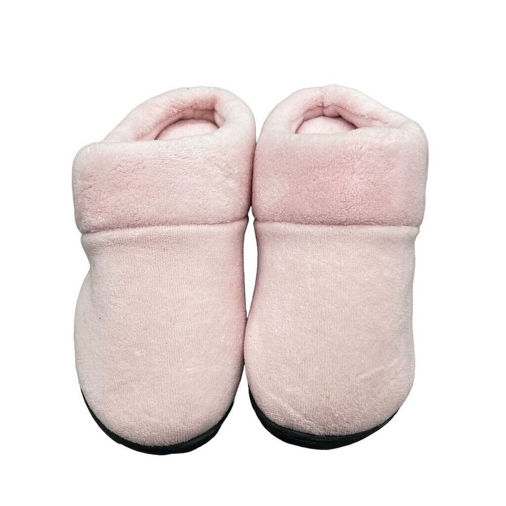 Isotoner Womens Pink Memory Foam Slippers Size Large (8.5-9) - Picture 2 of 8